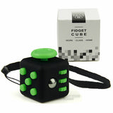 Mini Fidget Cube Vinyl Desk Toy Keychain Squeeze Fun Stress Reliever 2.2cm 11 Colour Click Glide Flip Spin Breathe Roll With Box