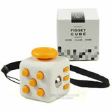Mini Fidget Cube Vinyl Desk Toy Keychain Squeeze Fun Stress Reliever 2.2cm 11 Colour Click Glide Flip Spin Breathe Roll With Box
