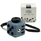 Mini Fidget Cube Vinyl Desk Toy Keychain Squeeze Fun Stress Reliever 2.2cm 11 Colour Click Glide Flip Spin Breathe Roll With Box