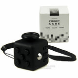 Mini Fidget Cube Vinyl Desk Toy Keychain Squeeze Fun Stress Reliever 2.2cm 11 Colour Click Glide Flip Spin Breathe Roll With Box