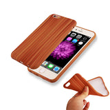 Silicone Wood Case For iPhone Models